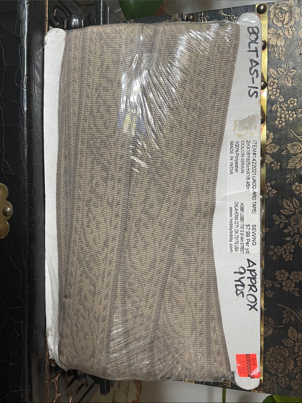 Neutral Beige Trip Fabric Bolt 9 yards